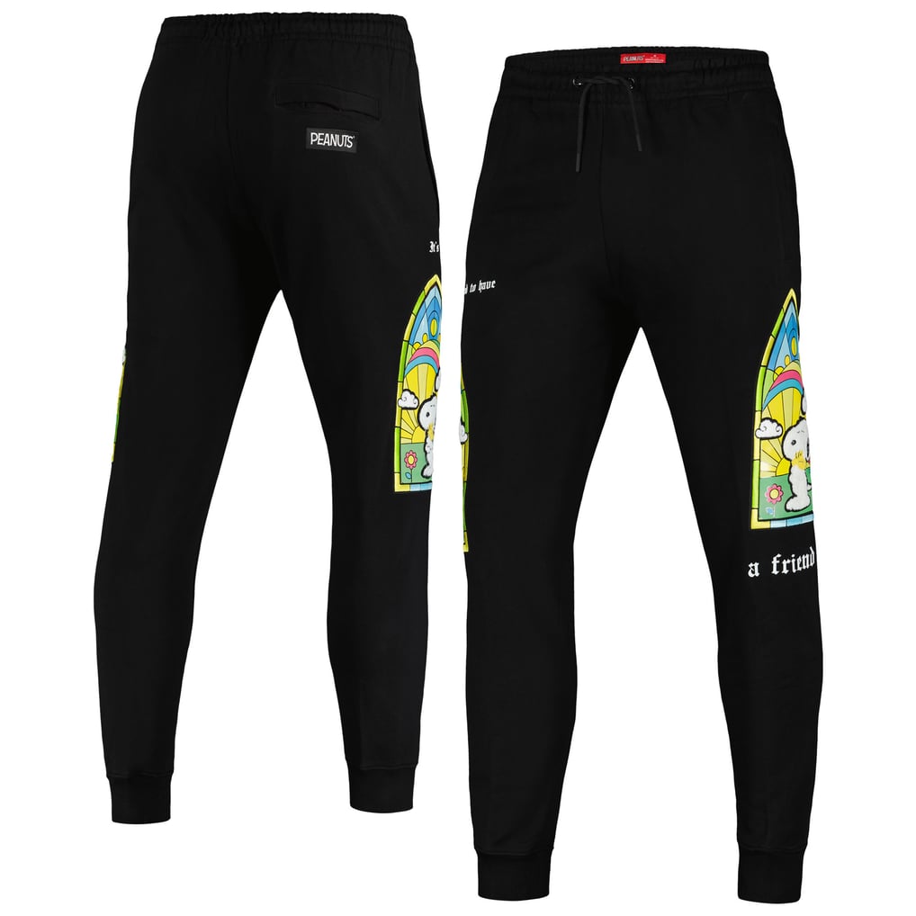  Peanuts Freeze Max Snoopy A Friend Jogger Pants - Black