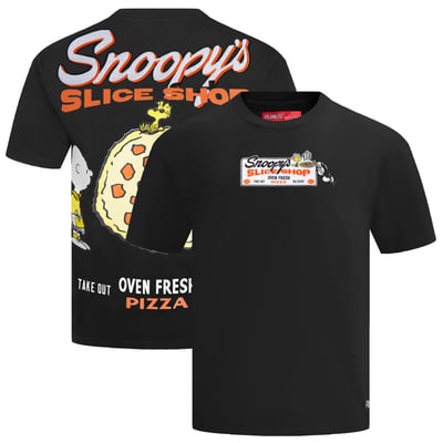 Peanuts Freeze Max  Snoopy's Slice Shop T-Shirt - Black