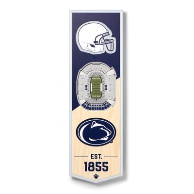 Penn State Nittany Lions Fanpoint 6'' x 19'' 3D StadiumView Banner