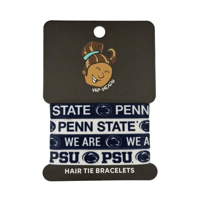  Penn State Nittany Lions Hip Heads Four-Pack of Hair Tie Bracelets