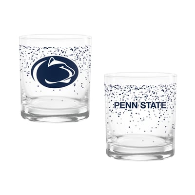 Indigo Falls Penn State Nittany Lions Confetti Rocks Glass Set of 2
