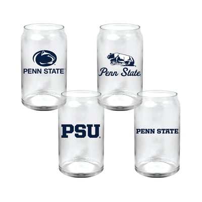 Penn State Nittany Lions Indigo Falls Core Collectors Glass Can 4-Pack Set