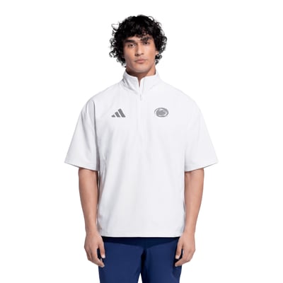  Penn State Nittany Lions adidas White Out Quarter-Zip Short Sleeve Pullover