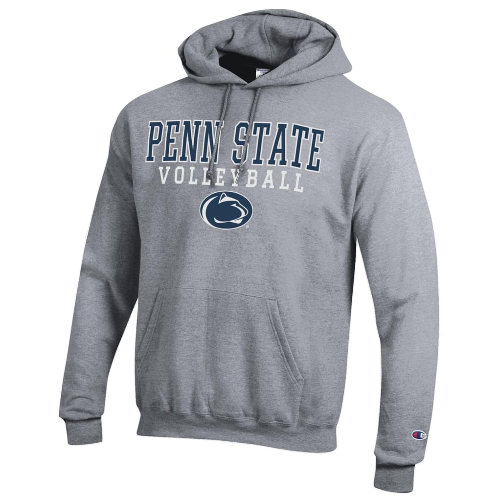 Penn State Nittany Lions Champion Stack Logo Volleyball Powerblend Pullover Hoodie - Heather Gray