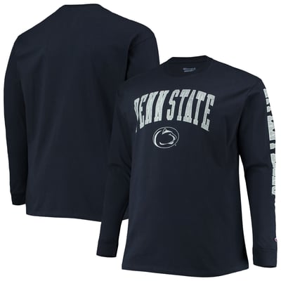 Penn State Nittany Lions Champion Big & Tall Arch Over Logo Long Sleeve T-Shirt - Navy