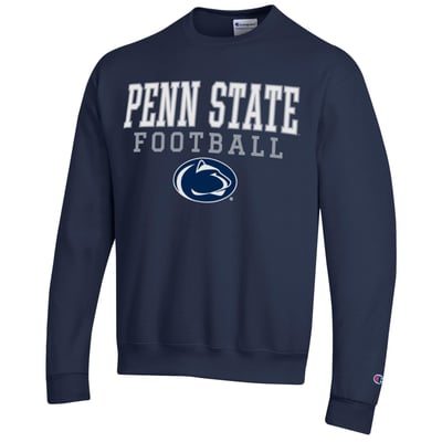Penn State Nittany Lions Champion Football Stack Sweatshirt - Navy