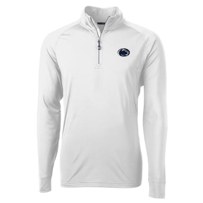Penn State Nittany Lions Cutter & Buck Adapt Eco Knit Quarter-Zip Pullover Jacket - White