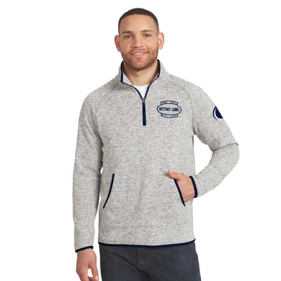 Penn State Nittany Lions Darius Rucker Collection by Fanatics Sweater Knit Quarter-Zip Pullover - Gray