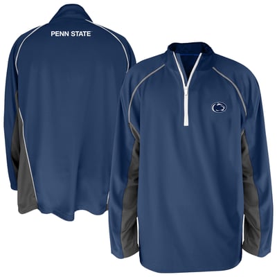 Penn State Nittany Lions Fanatics Big & Tall Quarter-Zip Raglan Jacket - Navy