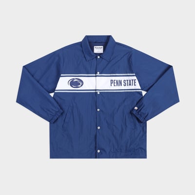 Penn State Nittany Lions Homefield Striped Coaches Button-Up Jacket - Navy