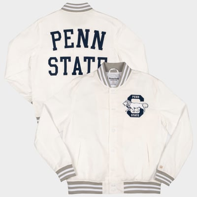  Penn State Nittany Lions Homefield Arched Type Full-Snap Bomber Jacket - White