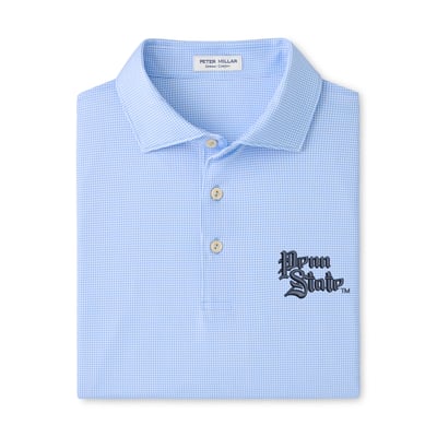  Penn State Nittany Lions Peter Millar Border Performance Jersey Polo - Light Blue