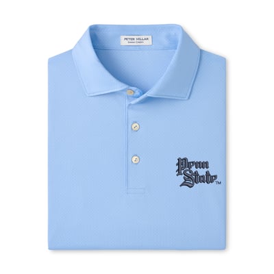  Penn State Nittany Lions Peter Millar Hugo Performance Jersey Polo - Light Blue