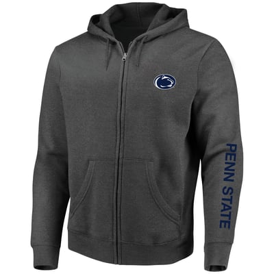 Penn State Nittany Lions Profile Big & Tall Full-Zip Hoodie - Heather Charcoal