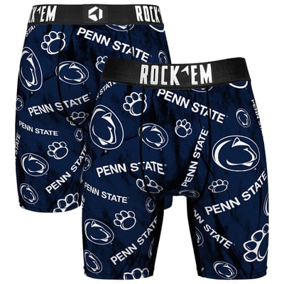  Penn State Nittany Lions Rock Em All Over Logo Boxer Briefs - Navy