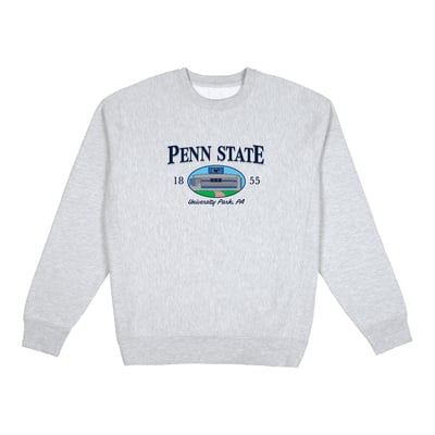  Penn State Nittany Lions Uscape Apparel New Heights Heavyweight Sweatshirt - Heather Gray