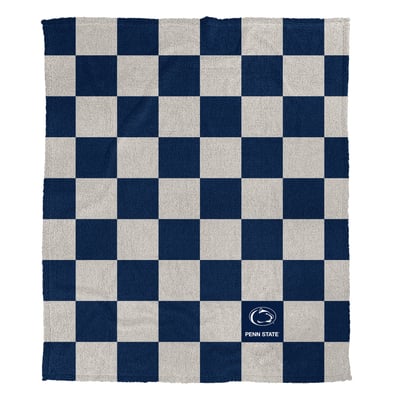 Penn State Nittany Lions Pegasus Checkered Logo Patch 50" x 60" Cozy Knit Blanket