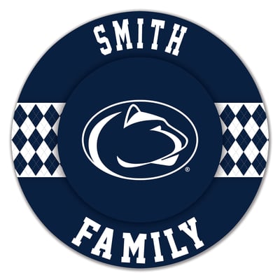 Penn State Nittany Lions 16" Personalized Circle Wall Art