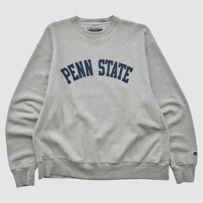 Penn State Nittany Lions Champion 2000s Pullover Sweatshirt - Heather Gray - M by Fanatics Real Vintage