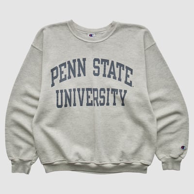 Penn State Nittany Lions Champion 90s Pullover Sweatshirt - Heather Gray - XXS by Fanatics Real Vintage