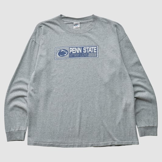 Penn State Nittany Lions Delta 2000s Long Sleeve T-shirt - Heather Gray - L by Fanatics Real Vintage