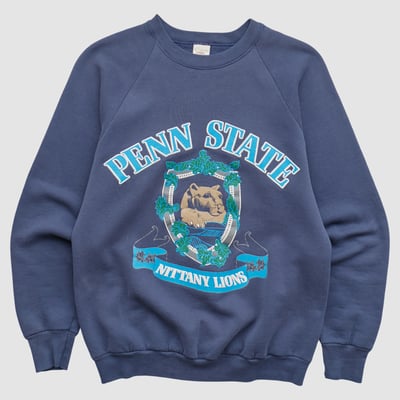 Penn State Nittany Lions Fruit of the Loom 90s Pullover Sweatshirt - Navy - XXS by Fanatics Real Vintage