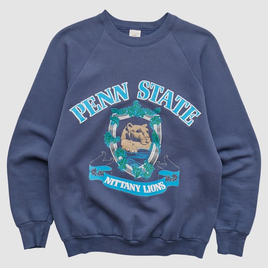 Penn State Nittany Lions Fruit of the Loom 90s Pullover Sweatshirt - Navy - XXS by Fanatics Real Vintage