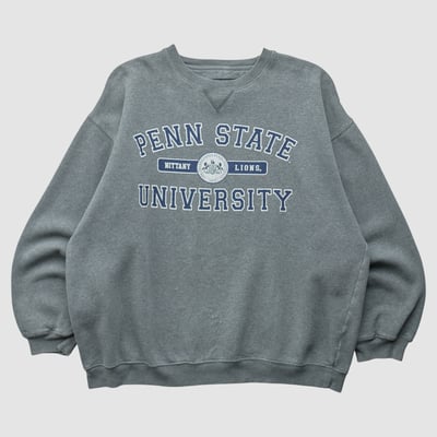 Penn State Nittany Lions Gear For Sports 2000s Pullover Sweatshirt - Gray - XL by Fanatics Real Vintage
