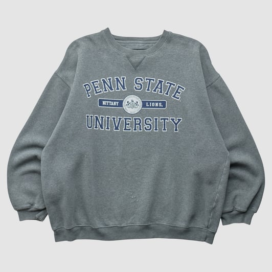 Penn State Nittany Lions Gear For Sports 2000s Pullover Sweatshirt - Gray - XL by Fanatics Real Vintage