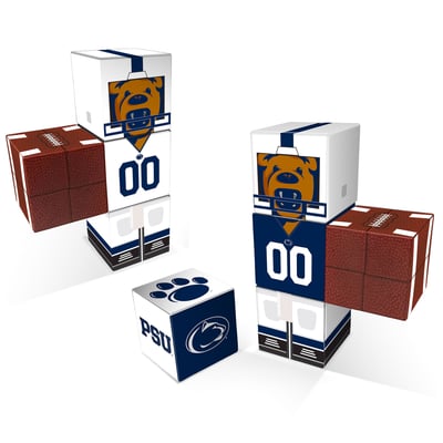Penn State Nittany Lions Home & Away Magnetic Fidget Building Cubes Combo Set