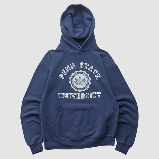 Penn State Nittany Lions Jerzees 2000s Hooded Pullover Sweatshirt - Navy - XS by Fanatics Real Vintage