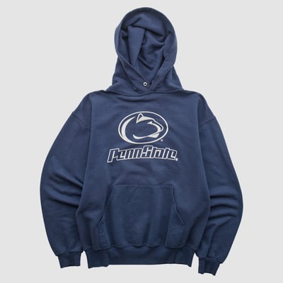 Penn State Nittany Lions Jerzees 2000s Hooded Pullover Sweatshirt - Navy - XS by Fanatics Real Vintage
