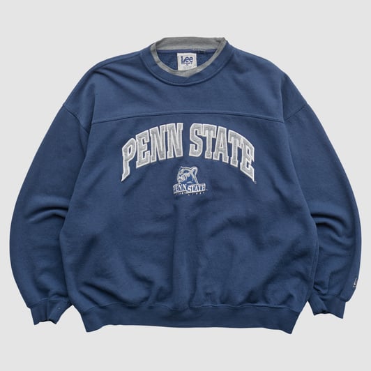 Penn State Nittany Lions Lee Apparel 90s Pullover Sweatshirt - Navy - L by Fanatics Real Vintage
