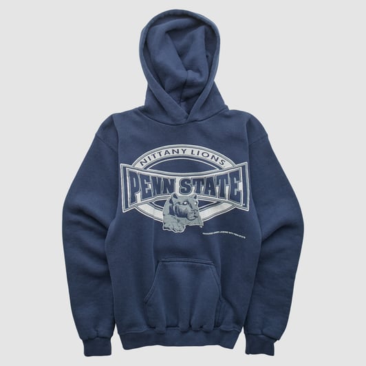 Penn State Nittany Lions Logo Athletic 90s Hooded Pullover Sweatshirt - Navy - Yth M by Fanatics Real Vintage