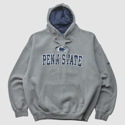 Penn State Nittany Lions Old Varsity Brand 2010s Hooded Pullover Sweatshirt - Heather Gray - S by Fanatics Real Vintage