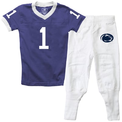 Penn State Nittany Lions Wes & Willy Preschool V-Neck Pajama Set - Navy