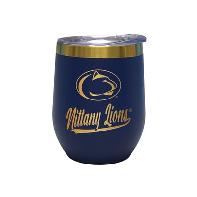 Penn State Nittany Lions The Memory Company 12oz. Stainless Steel Gold Lettering Stemless Wine Tumbler