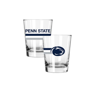 Penn State Nittany Lions The Memory Company Two-Piece 15oz. Big Stripes Double Old Fashioned Glass Set