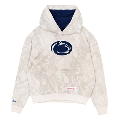  Penn State Nittany Lions Mitchell & Ness Toddler Ghosted Pop Over Hoodie - White