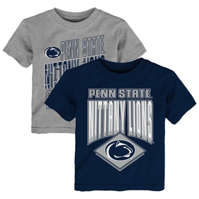 Penn State Nittany Lions Outerstuff Toddler Trench Kings 2-Pack T-Shirt Set - Navy/Gray