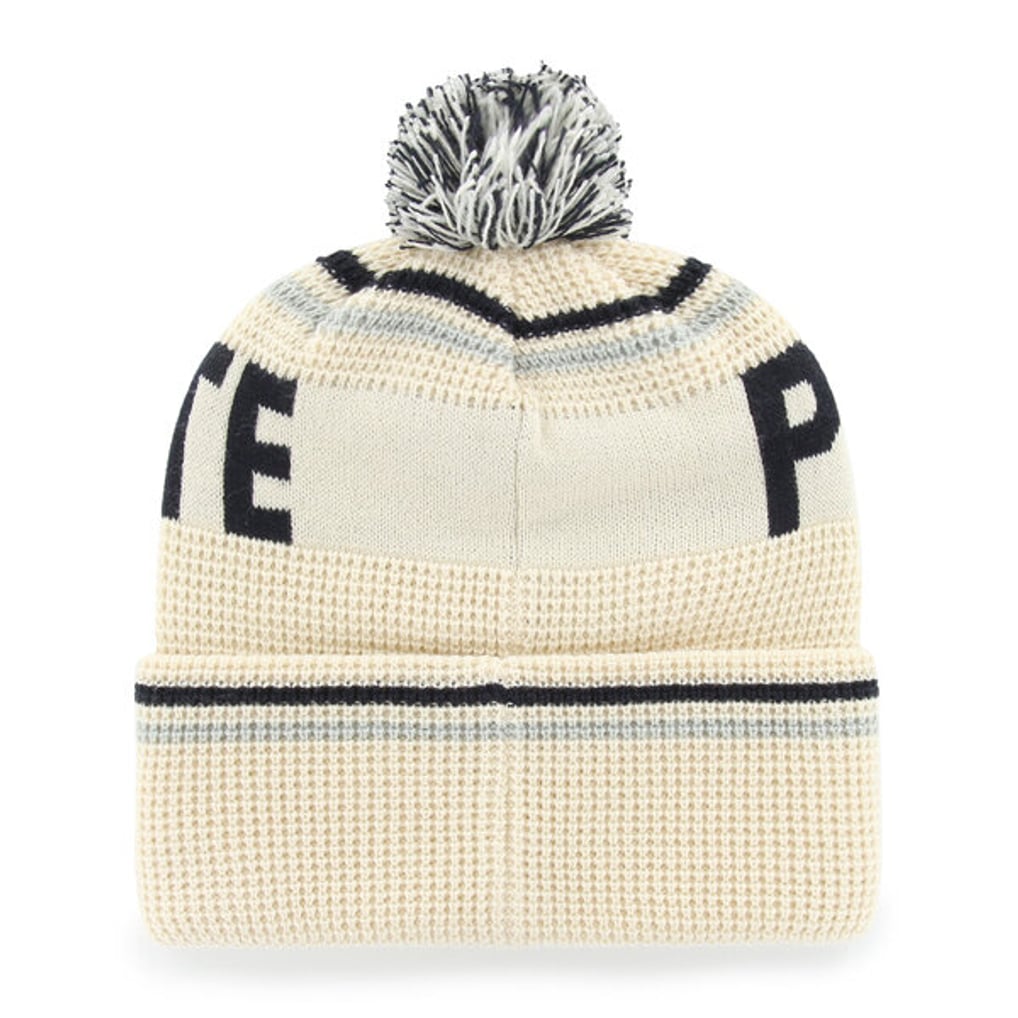  Penn State Nittany Lions '47 Unisex Quattrle Waffle Cuffed Knit Hat with Pom - Cream