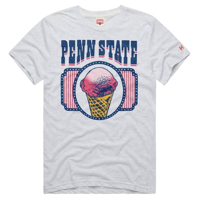 Penn State Nittany Lions Homage Unisex Creamery Tri-Blend T-Shirt - Ash