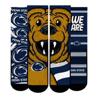  Penn State Nittany Lions Rock Em Unisex Fan Favorite Three-Pack Crew Sock Set - Navy