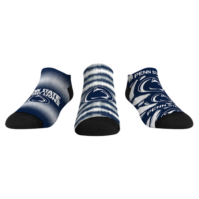  Penn State Nittany Lions Rock Em Unisex Make Some Noise Three-Pack Low-Cut Socks Set - Navy
