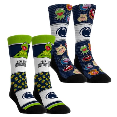  Penn State Nittany Lions Rock Em Unisex Muppets 2-Pack Crew Socks Set