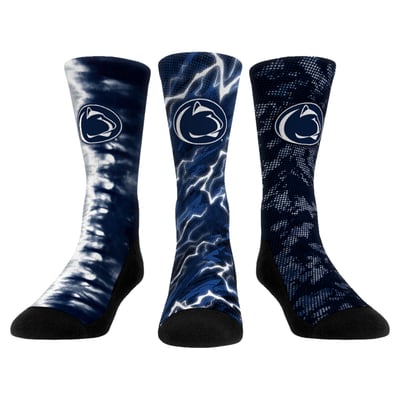 Penn State Nittany Lions Rock Em Unisex Team Tones Three-Pack Crew Socks