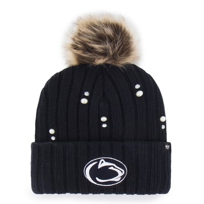Penn State Nittany Lions '47 Women's Pearl Fur Knit Hat with Pom - Navy