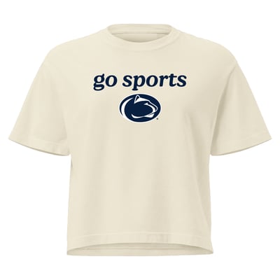 Penn State Nittany Lions Comfort Colors Women's Go Sports Cropped T-Shirt - Cream