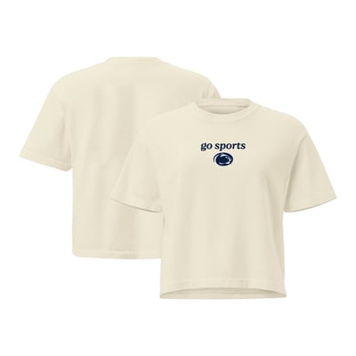 Penn State Nittany Lions Comfort Colors Women's Go Sports Cropped T-Shirt - Cream