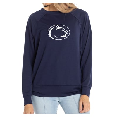 Penn State Nittany Lions Flying Colors Apparel Women's Rylee Raglan Long Sleeve T-Shirt - Navy
